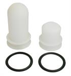 Wash plug set with gaskets, 3^ , Less tee