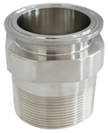 2^ Tri clamp X male NPT threaded adaptor