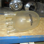 Used 2^X2^X2^ glass DL jar -inlets straight across